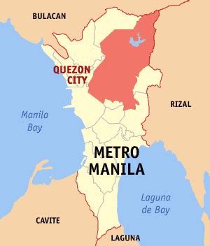 Geographic coordinates of Quezon City, Philippines .